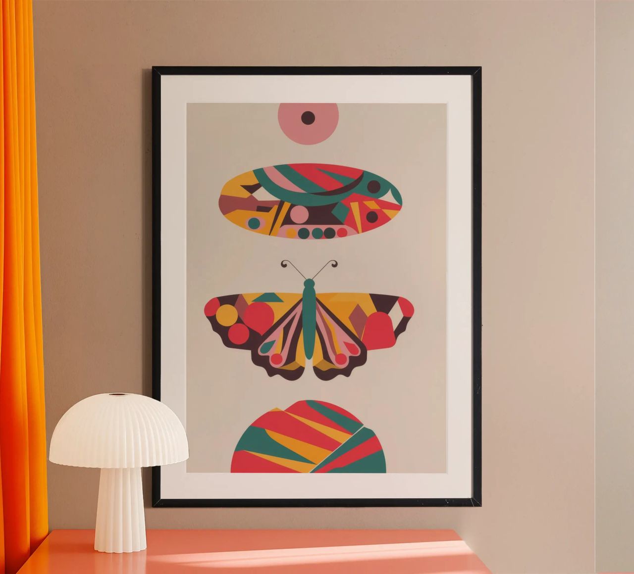 Abstrakter Schmetterling Poster von Emery Kate
