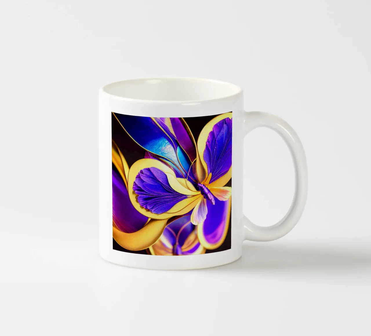 Macro Farfalla Fiore di pisello tazza in ceramica da Bold Blooms