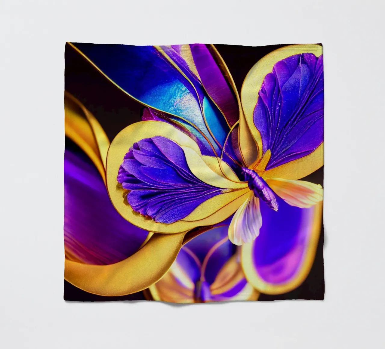 Macro Farfalla Fiore di pisello coperta in pile da Bold Blooms
