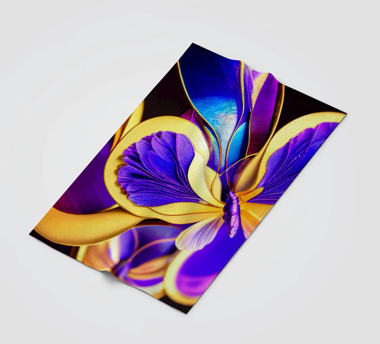 Macro Farfalla Fiore di pisello coperta in pile da Bold Blooms