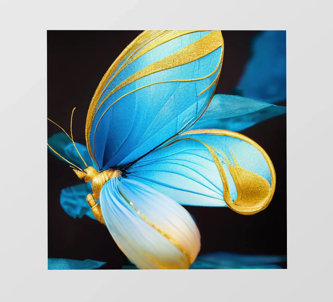 Macro Farfalla Fiore di pisello telo in pvc da Bold Blooms