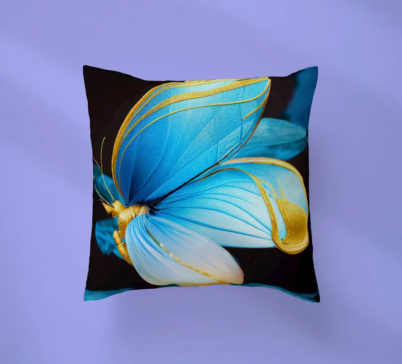 Macro Farfalla Fiore di pisello cuscino da Bold Blooms