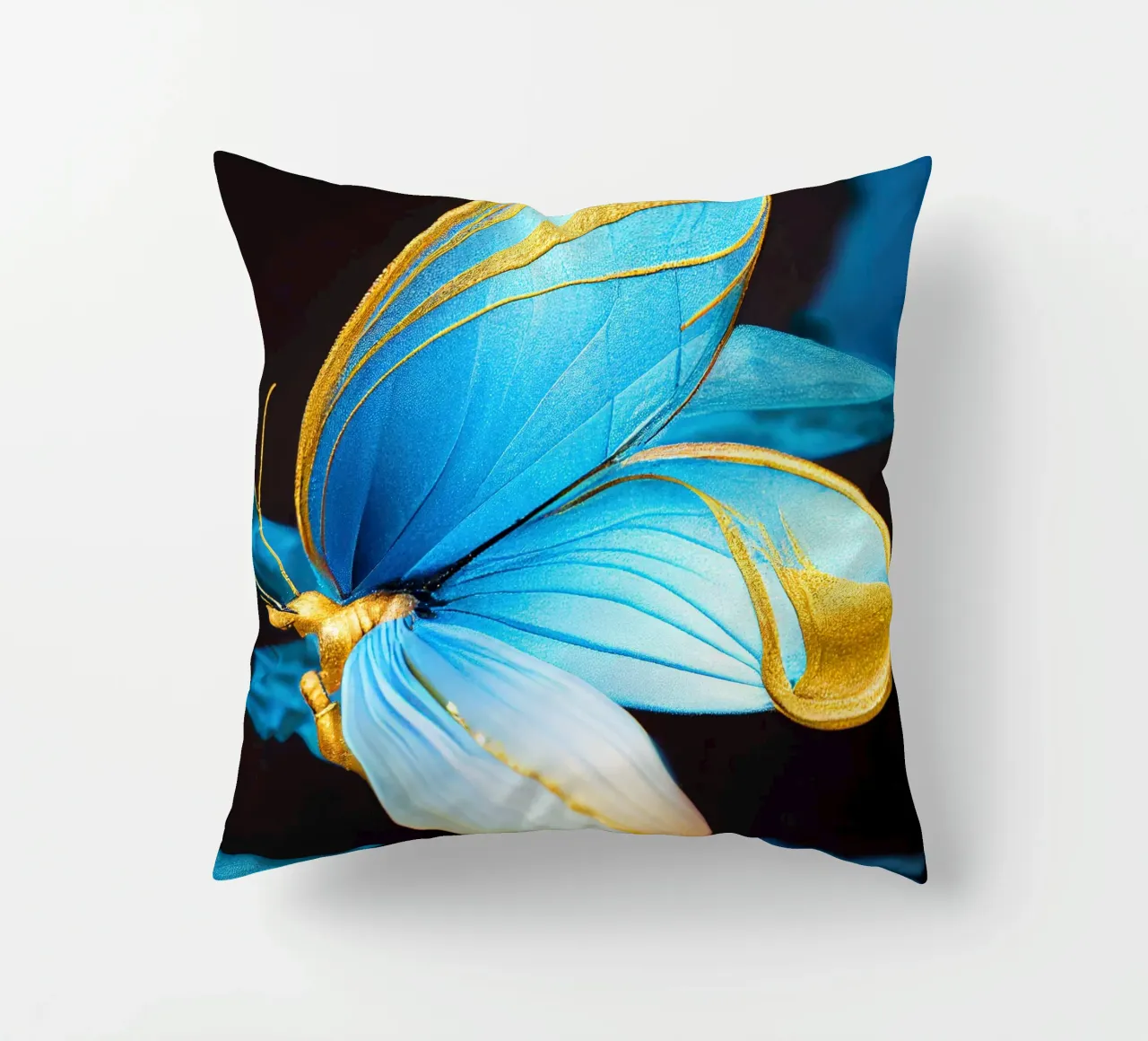 Macro Farfalla Fiore di pisello cuscino da Bold Blooms