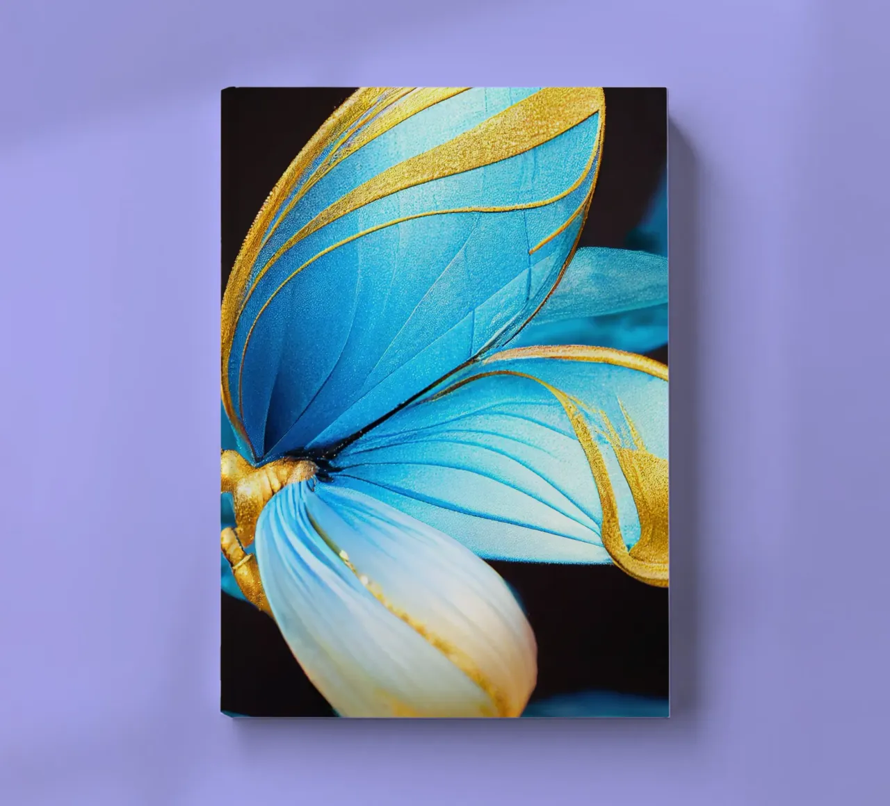 Macro Butterfly Pea Flower notebook by Bold Blooms