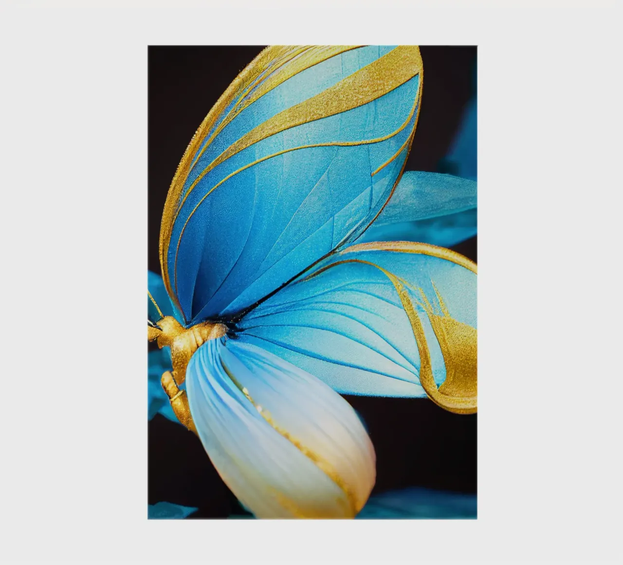 Macro Butterfly Pea Flower notebook by Bold Blooms