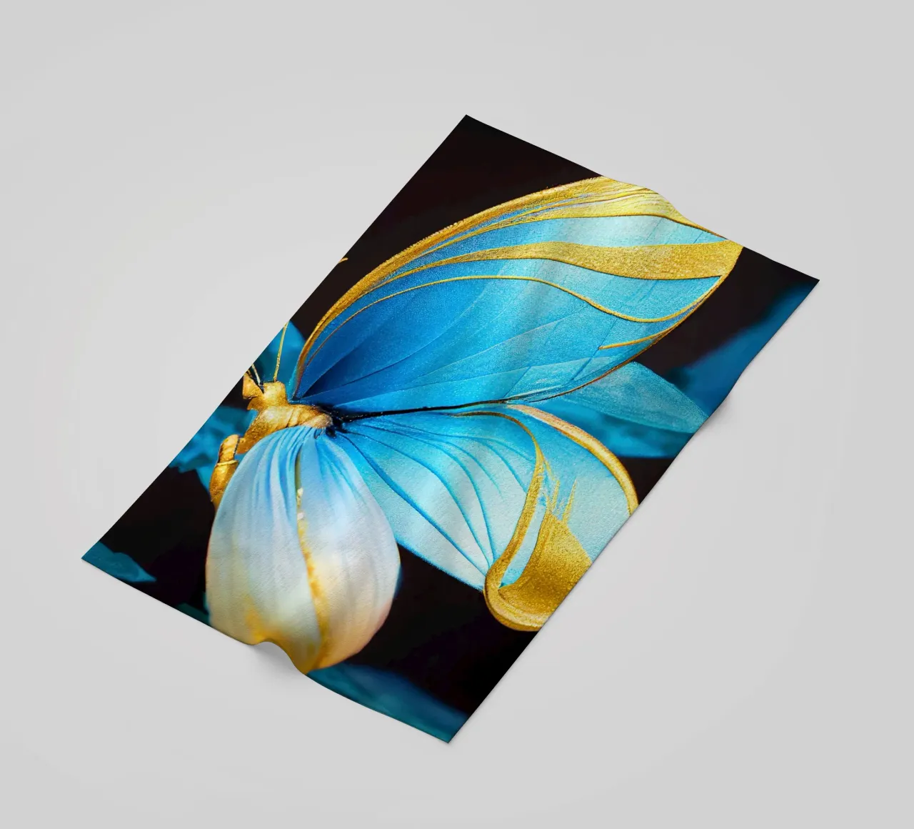 Macro Farfalla Fiore di pisello telo mare da Bold Blooms