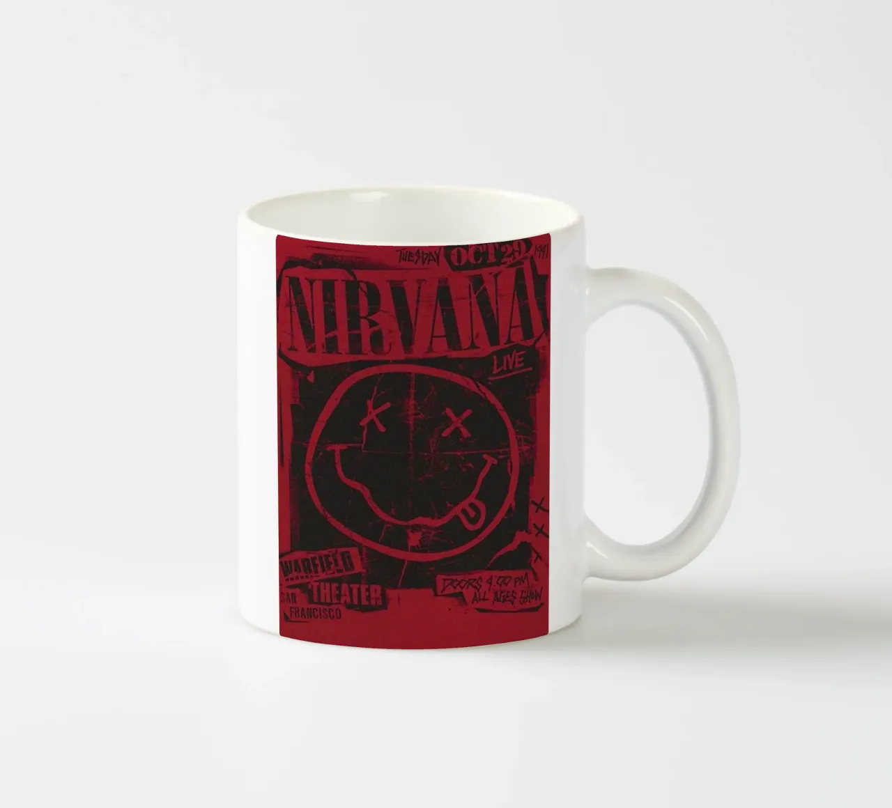 Nirvana Smiley Face tazza in ceramica da SoundStudio