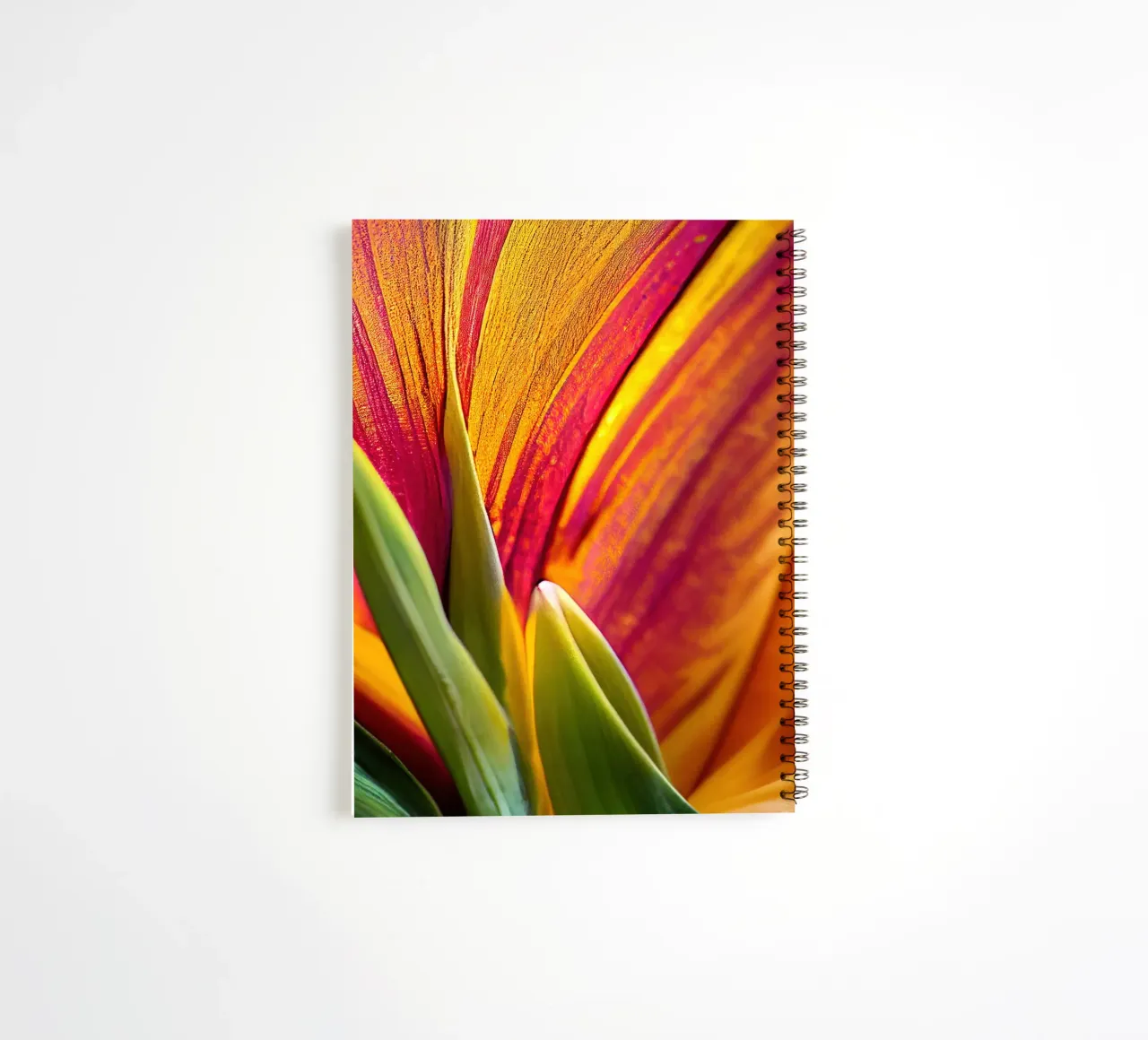 Macro Canna Lily Flower spiral notebook by Bold Blooms