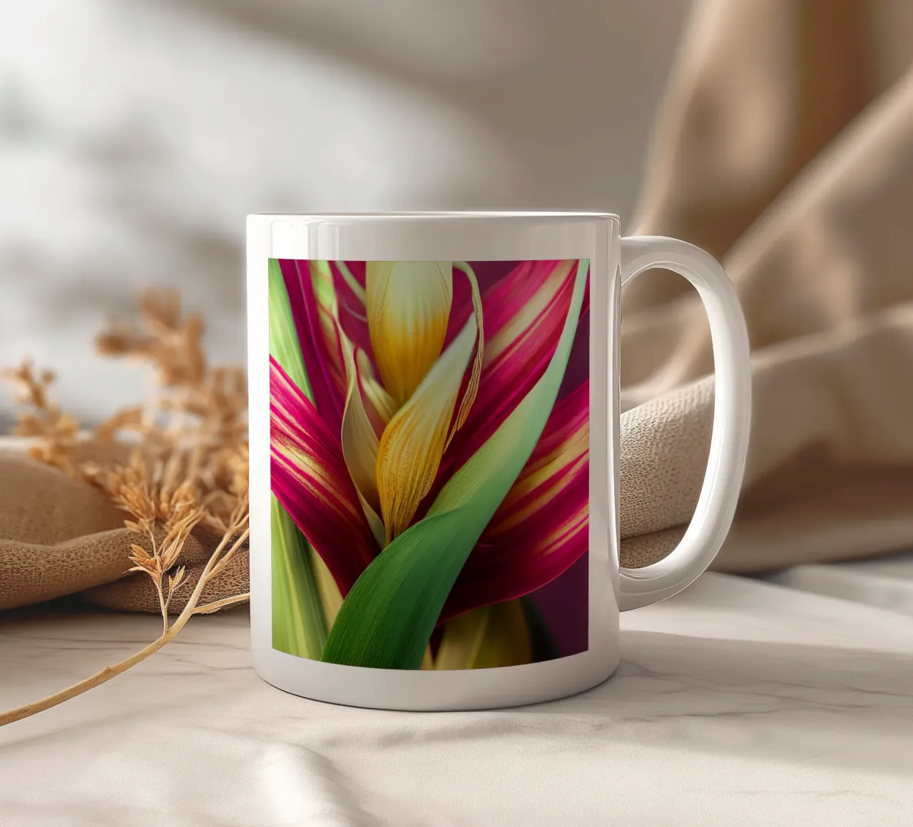 Macro fiore di giglio di Canna tazza in ceramica da Bold Blooms