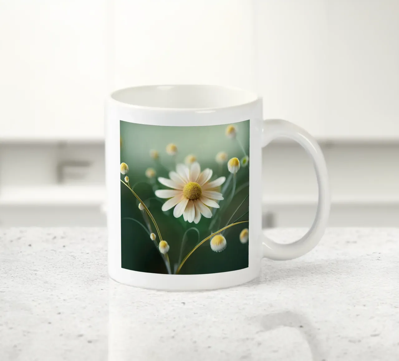 Fiore di camomilla macro tazza in ceramica da Bold Blooms