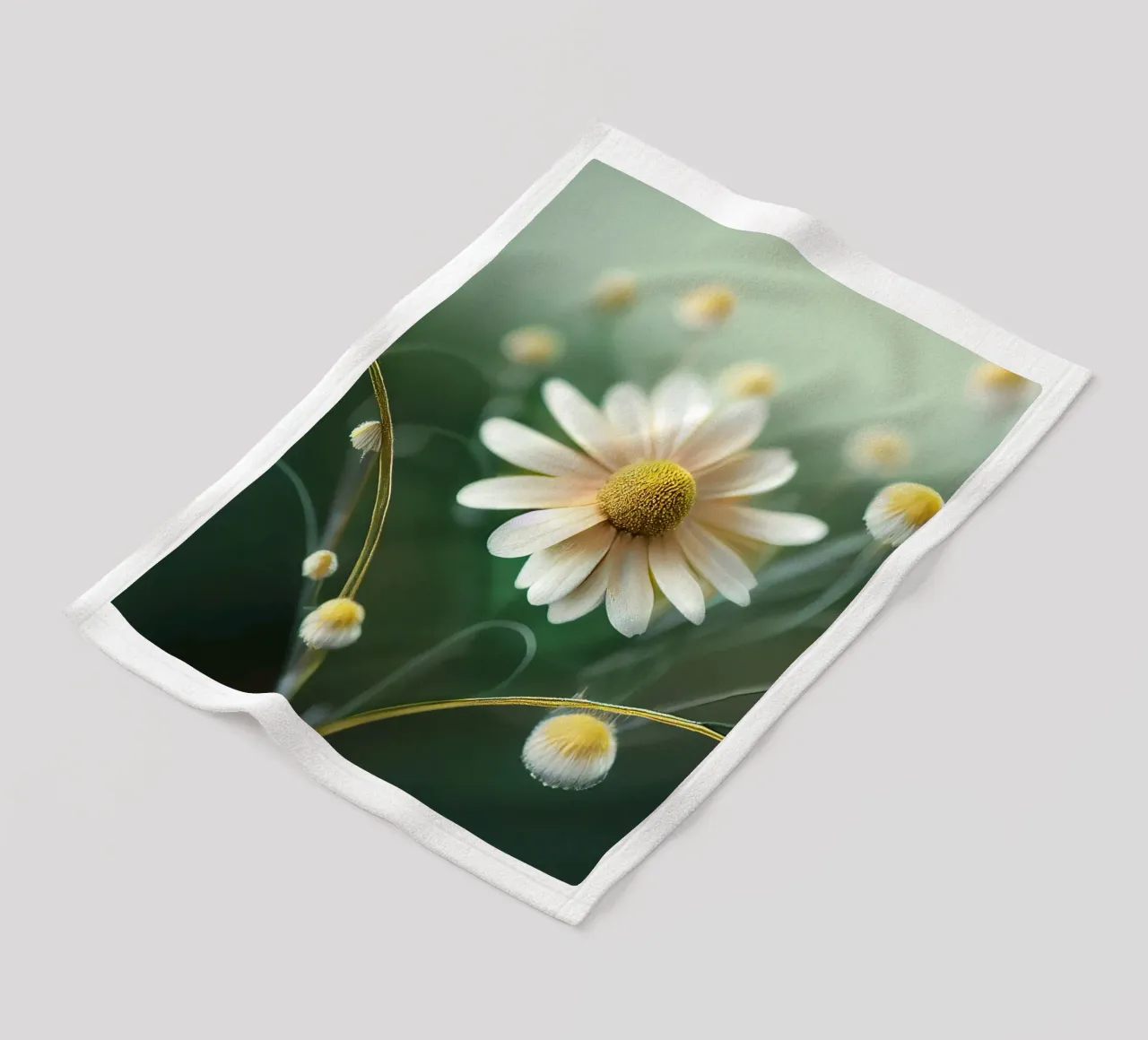 Fiore di camomilla macro coperta in pile da Bold Blooms