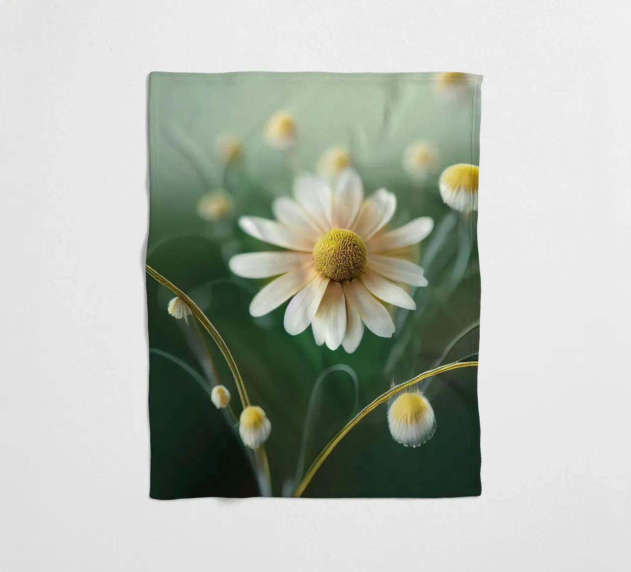 Fiore di camomilla macro coperta in pile da Bold Blooms