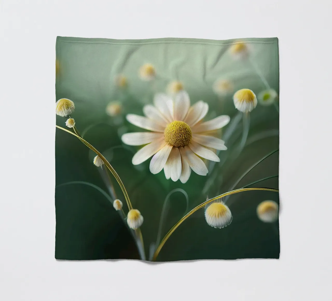 Fiore di camomilla macro coperta in pile da Bold Blooms