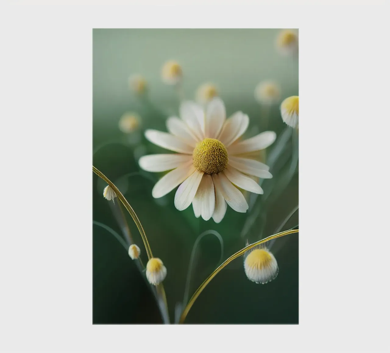 Macro Chamomile Flower notebook by Bold Blooms