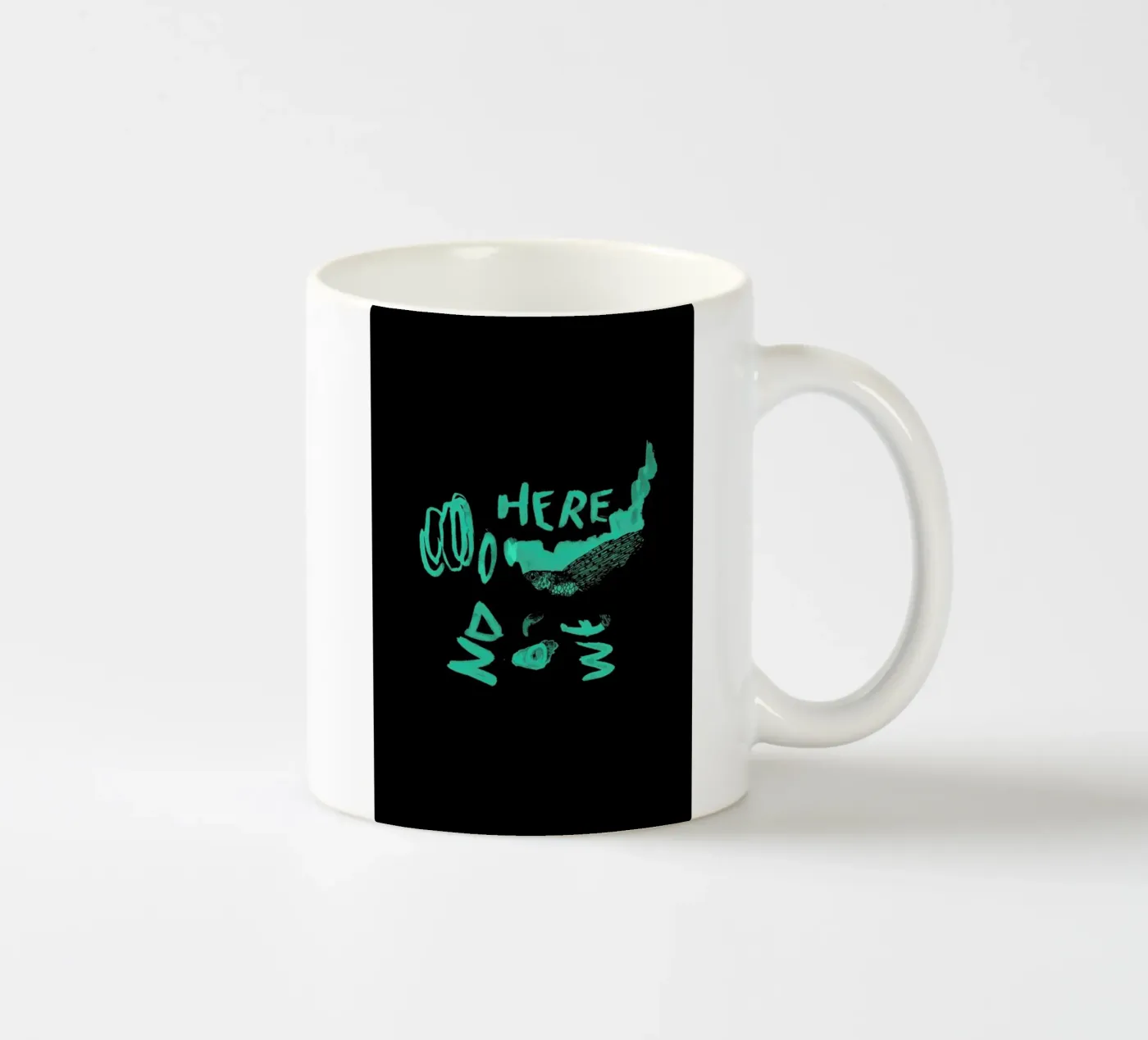 Nowhere ceramic mug by Daniela Roessler