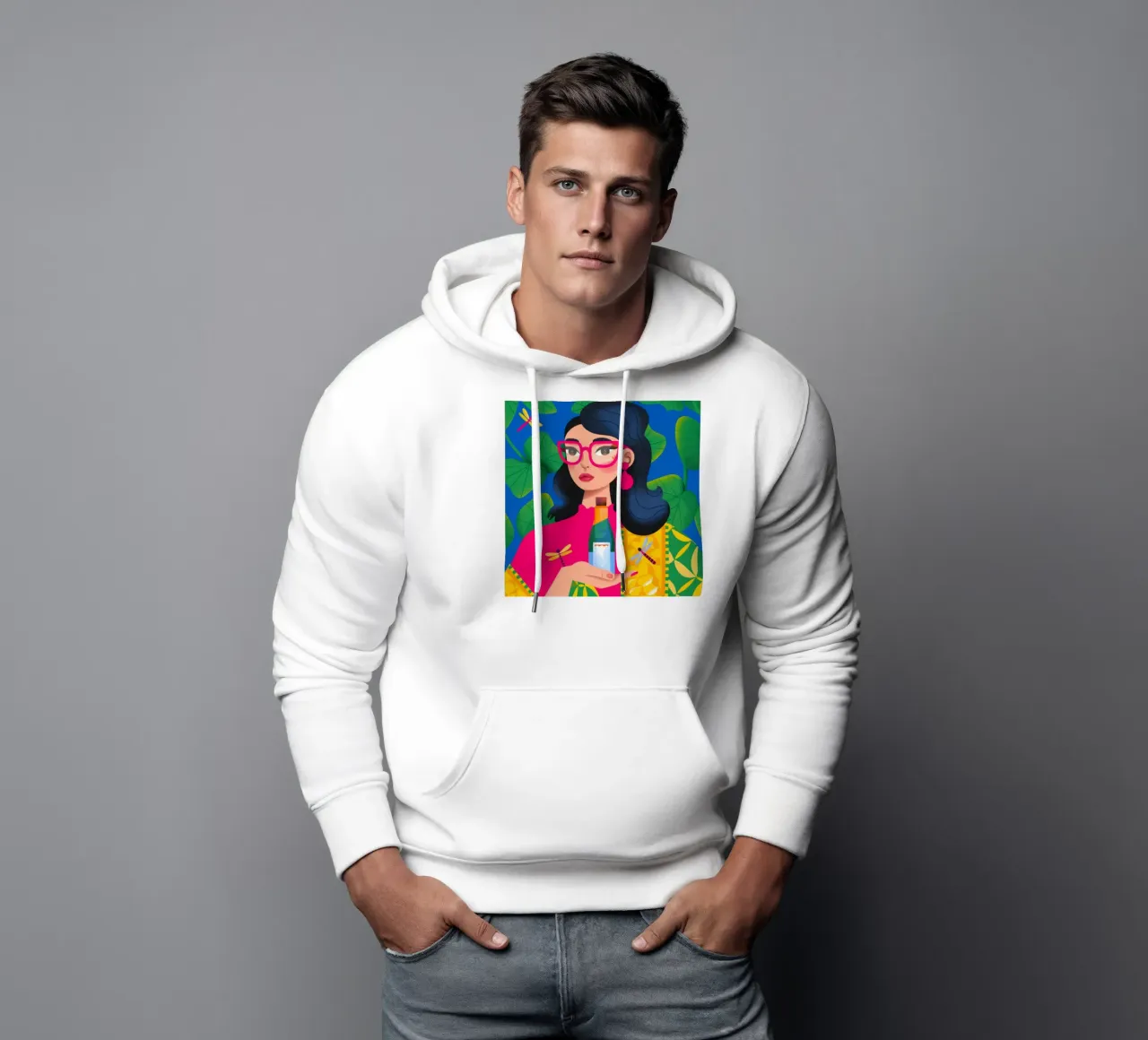 Ritratto in abito colorato felpa con cappuccio da Emery Kate