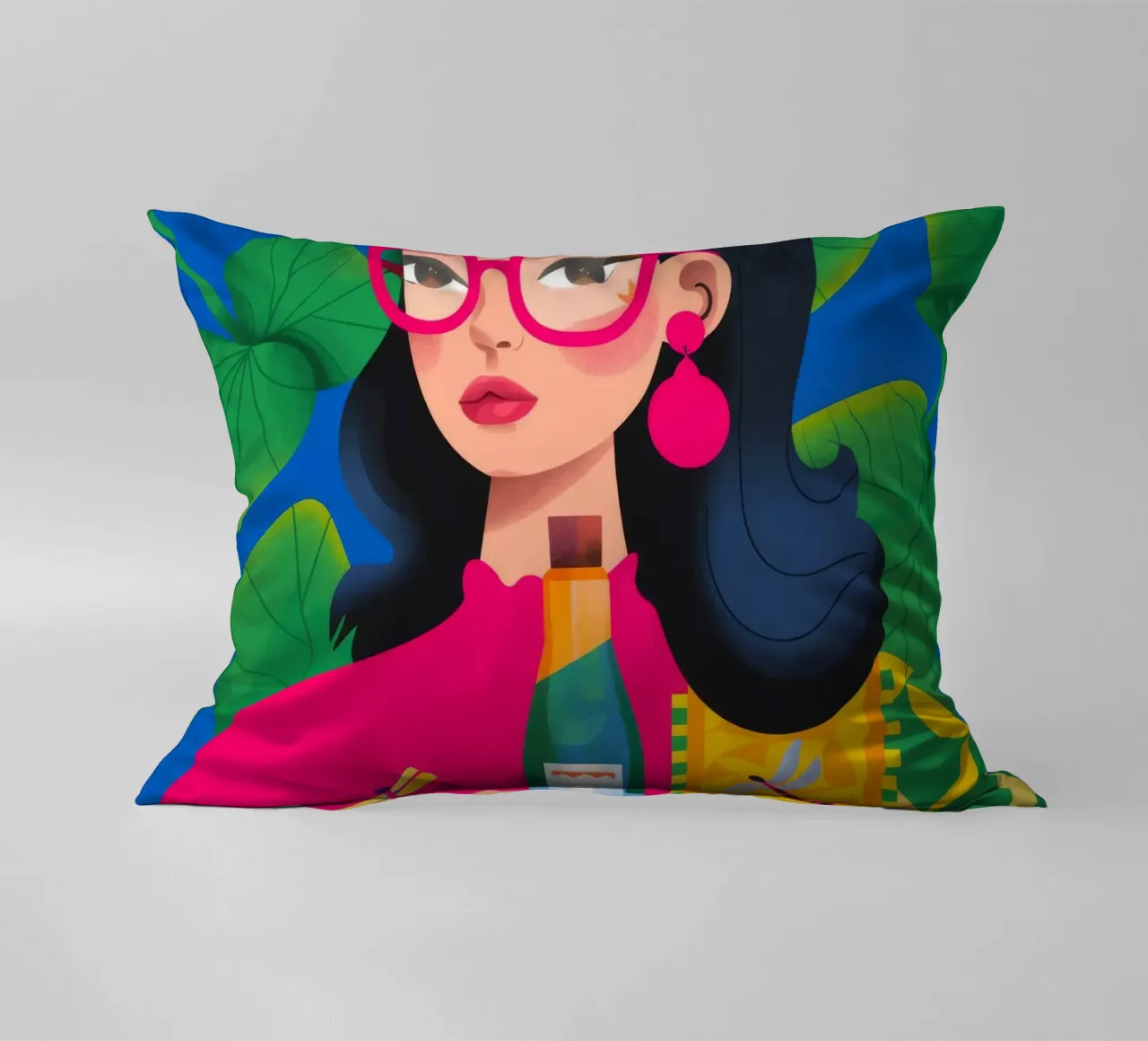 Ritratto in abito colorato cuscino da Emery Kate