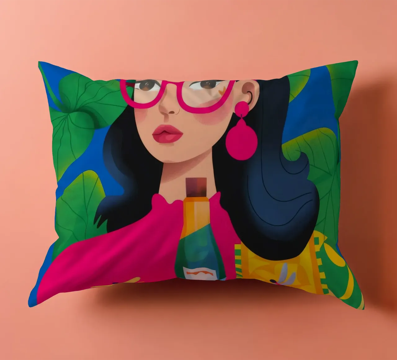 Ritratto in abito colorato cuscino da Emery Kate