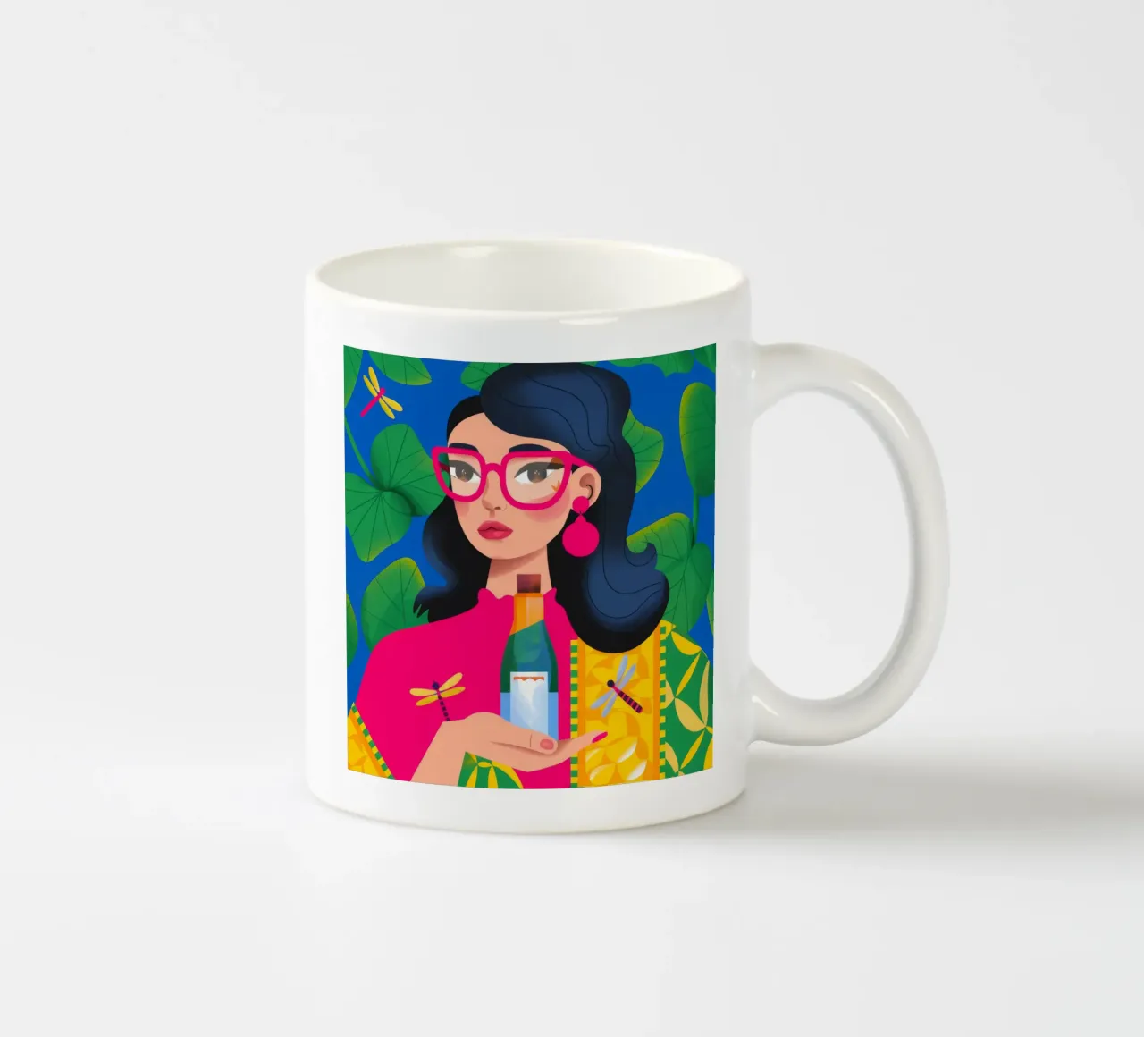 Ritratto in abito colorato tazza in ceramica da Emery Kate