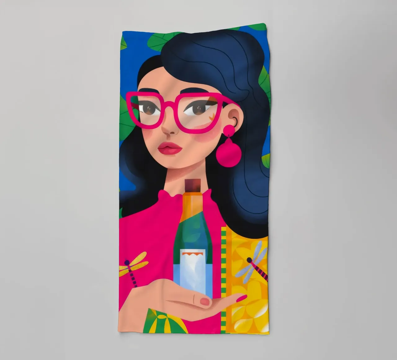 Ritratto in abito colorato asciugamano da bagno da Emery Kate