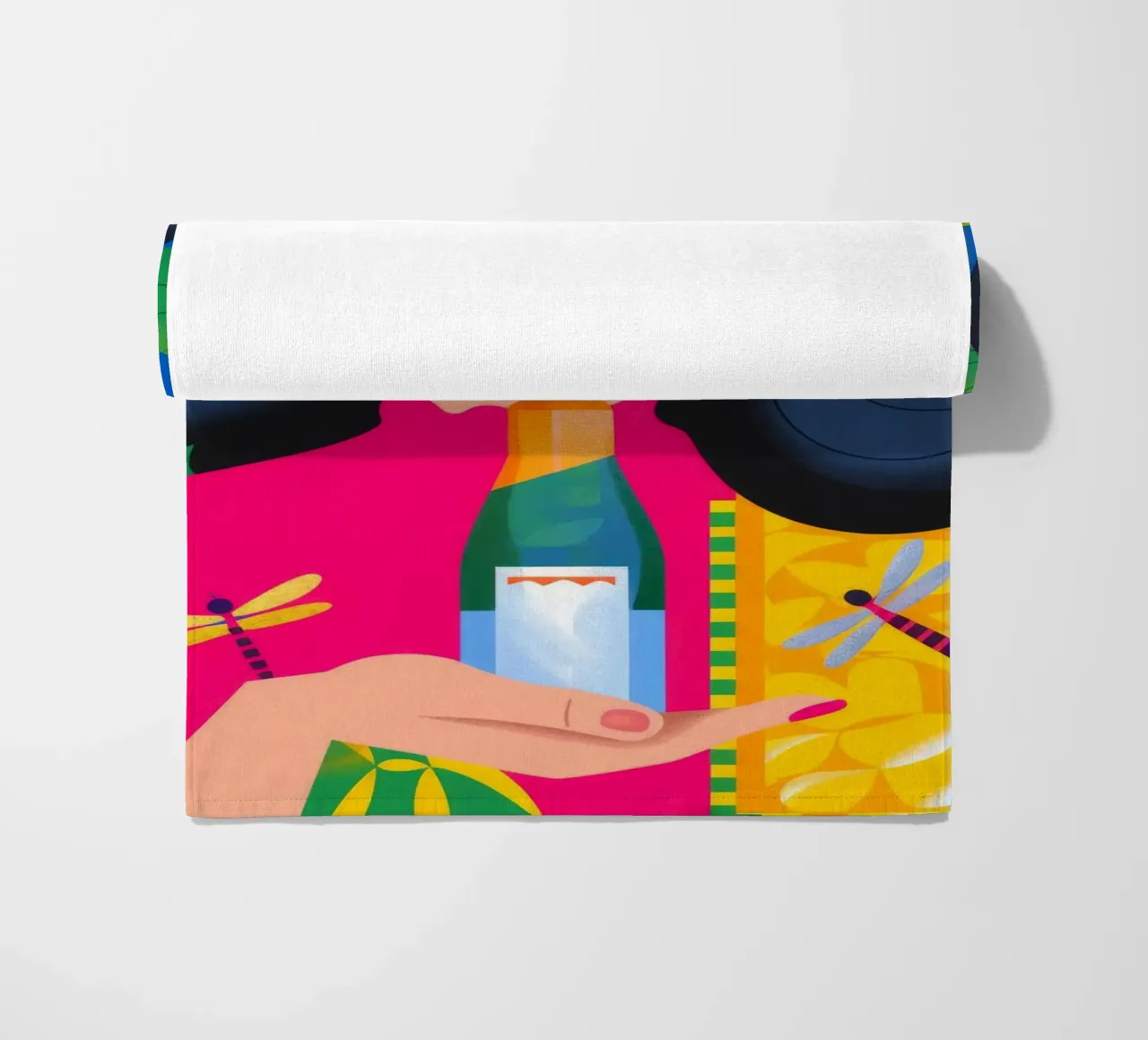 Colorful Outfit Portrait beach towel by Emery Kate