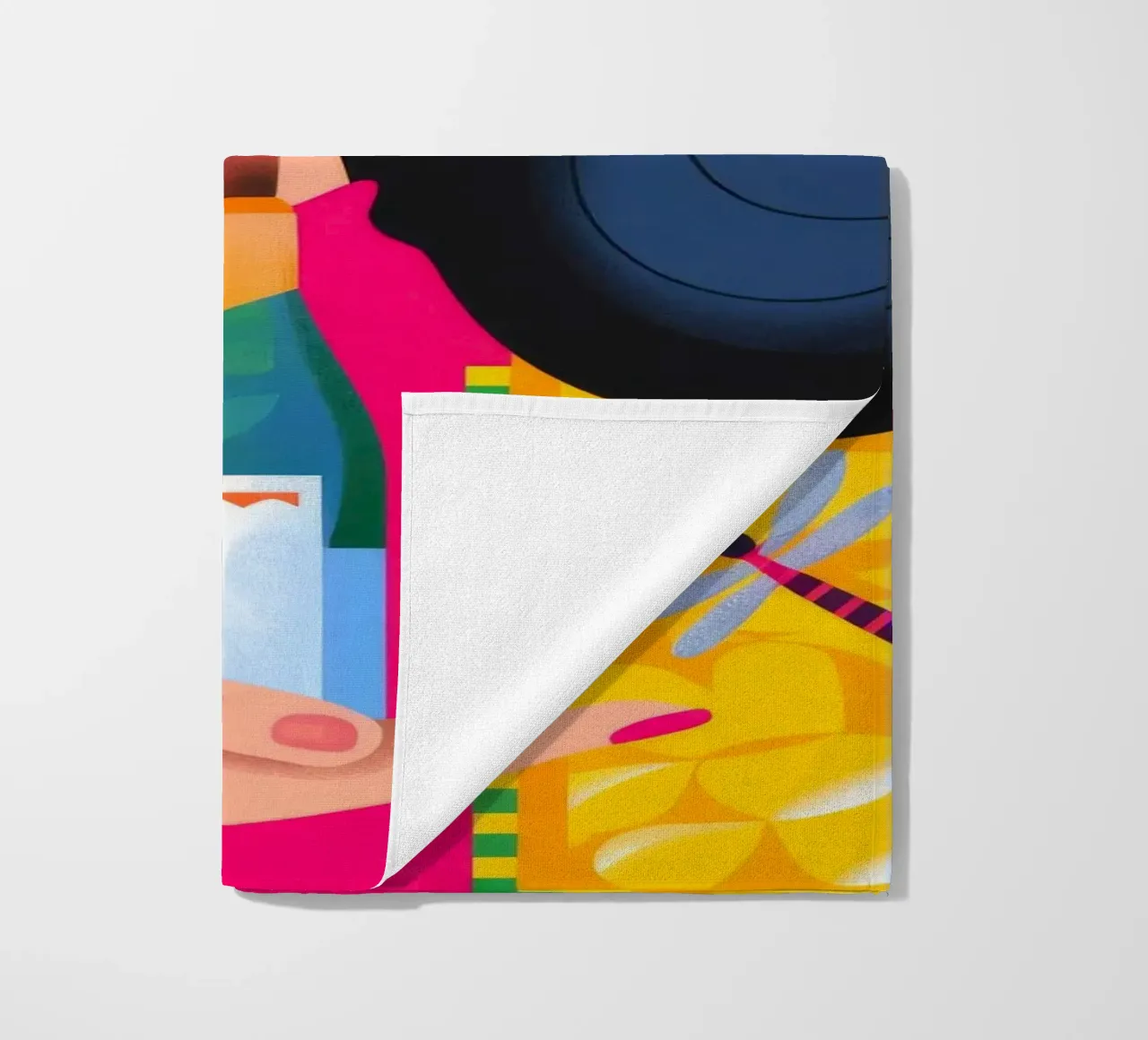 Colorful Outfit Portrait beach towel by Emery Kate