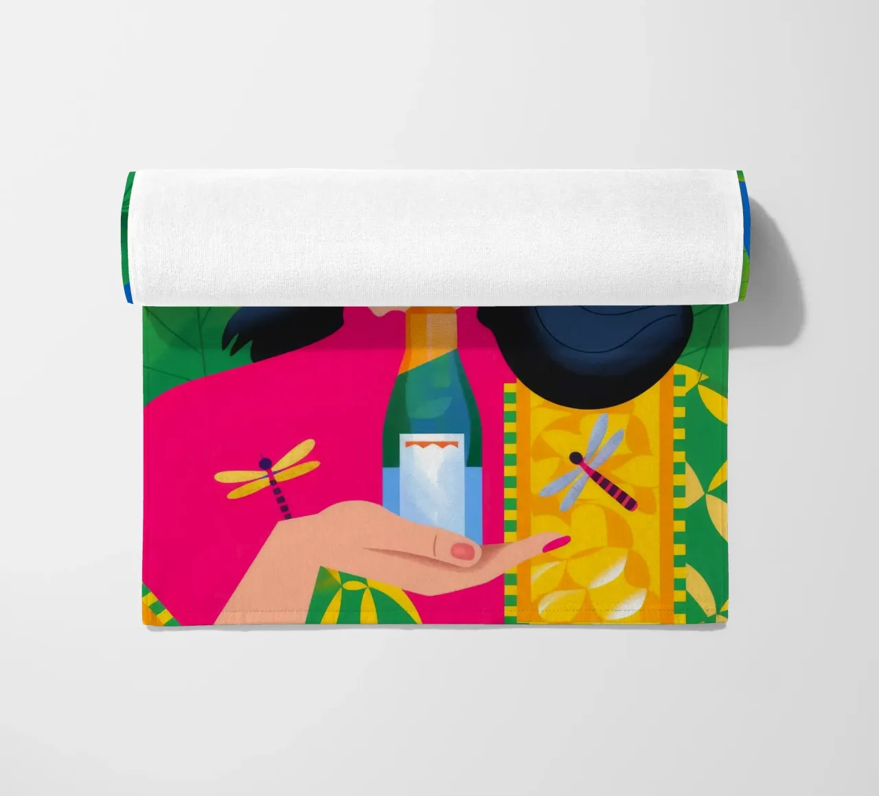 Colorful Outfit Portrait beach towel by Emery Kate