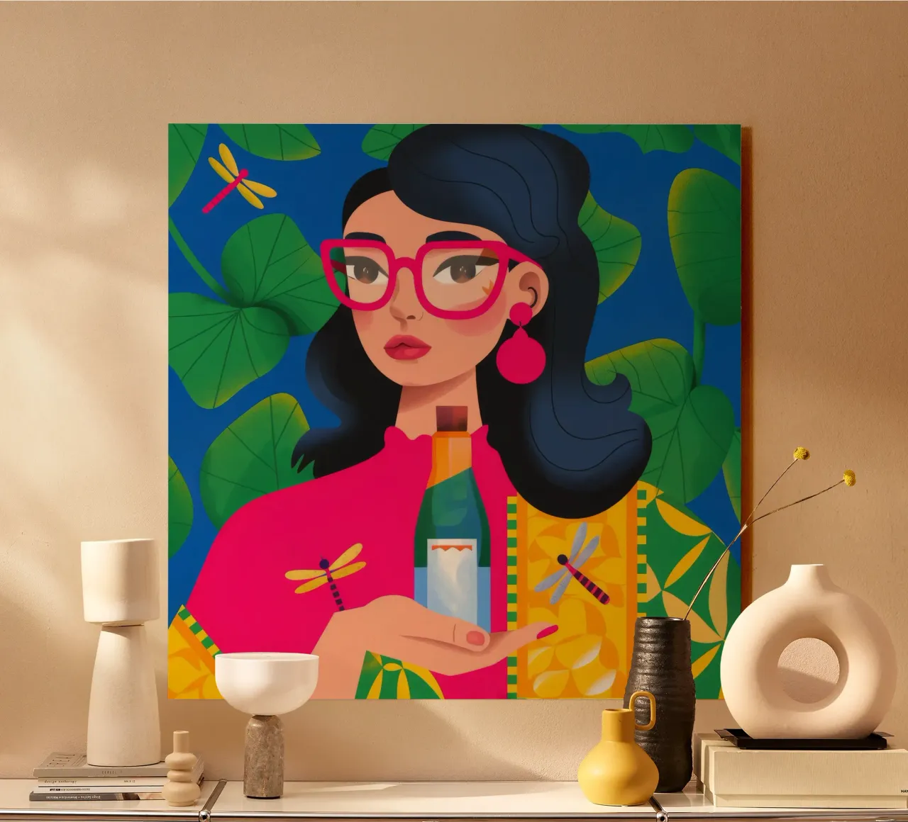 Ritratto in abito colorato plexiglass da Emery Kate