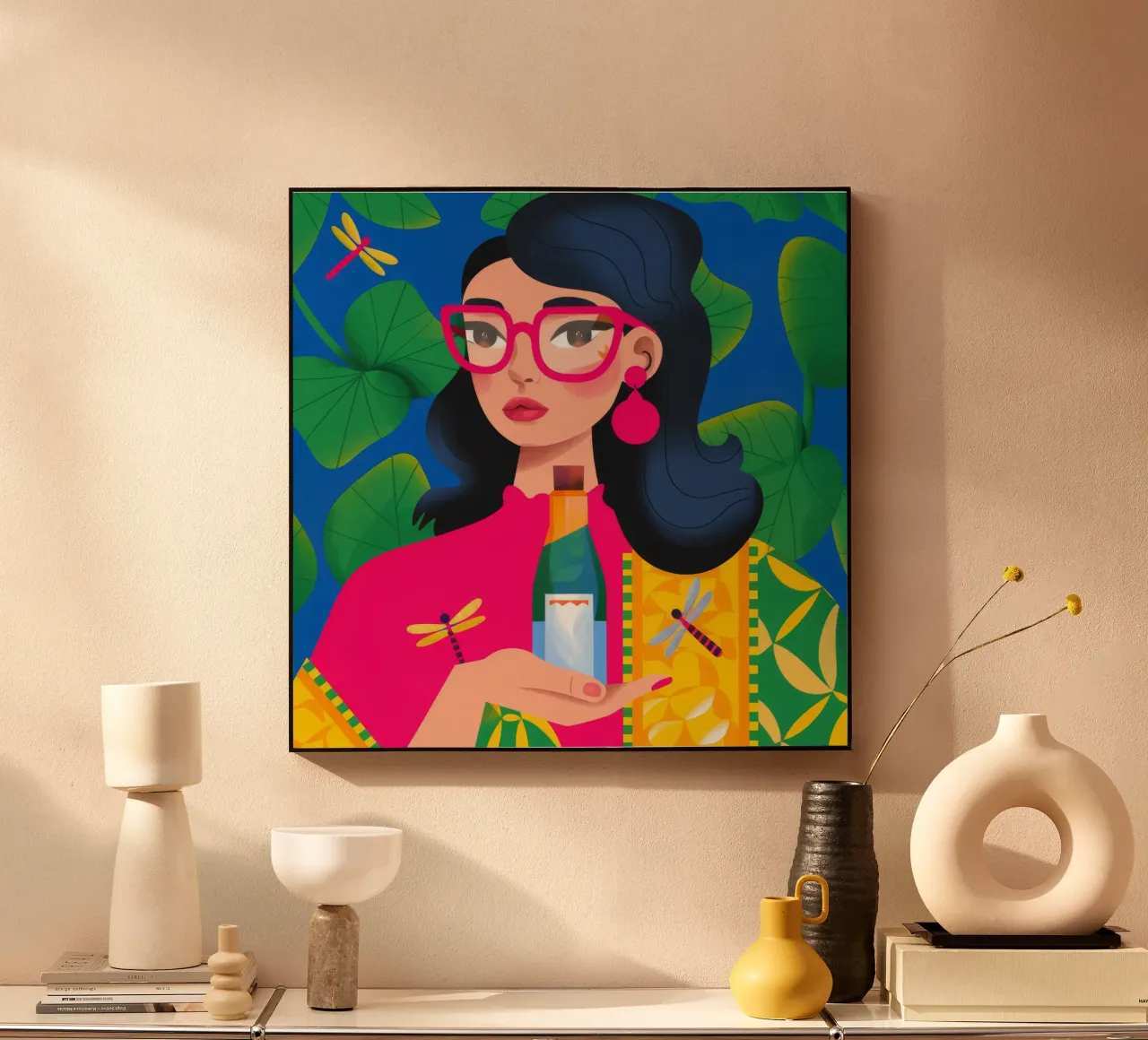 Ritratto in abito colorato alluminio dibond da Emery Kate