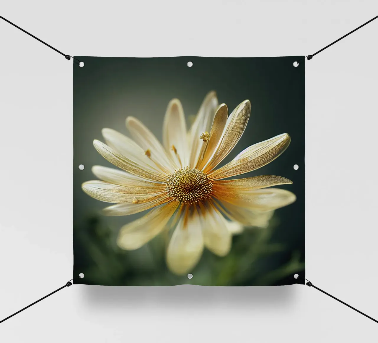 Fiore di camomilla macro telo in pvc da Bold Blooms