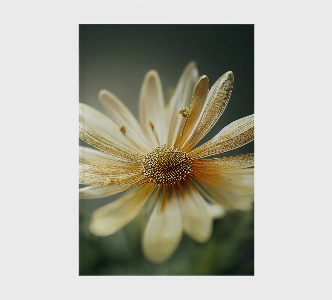 Macro Chamomile Flower notebook by Bold Blooms