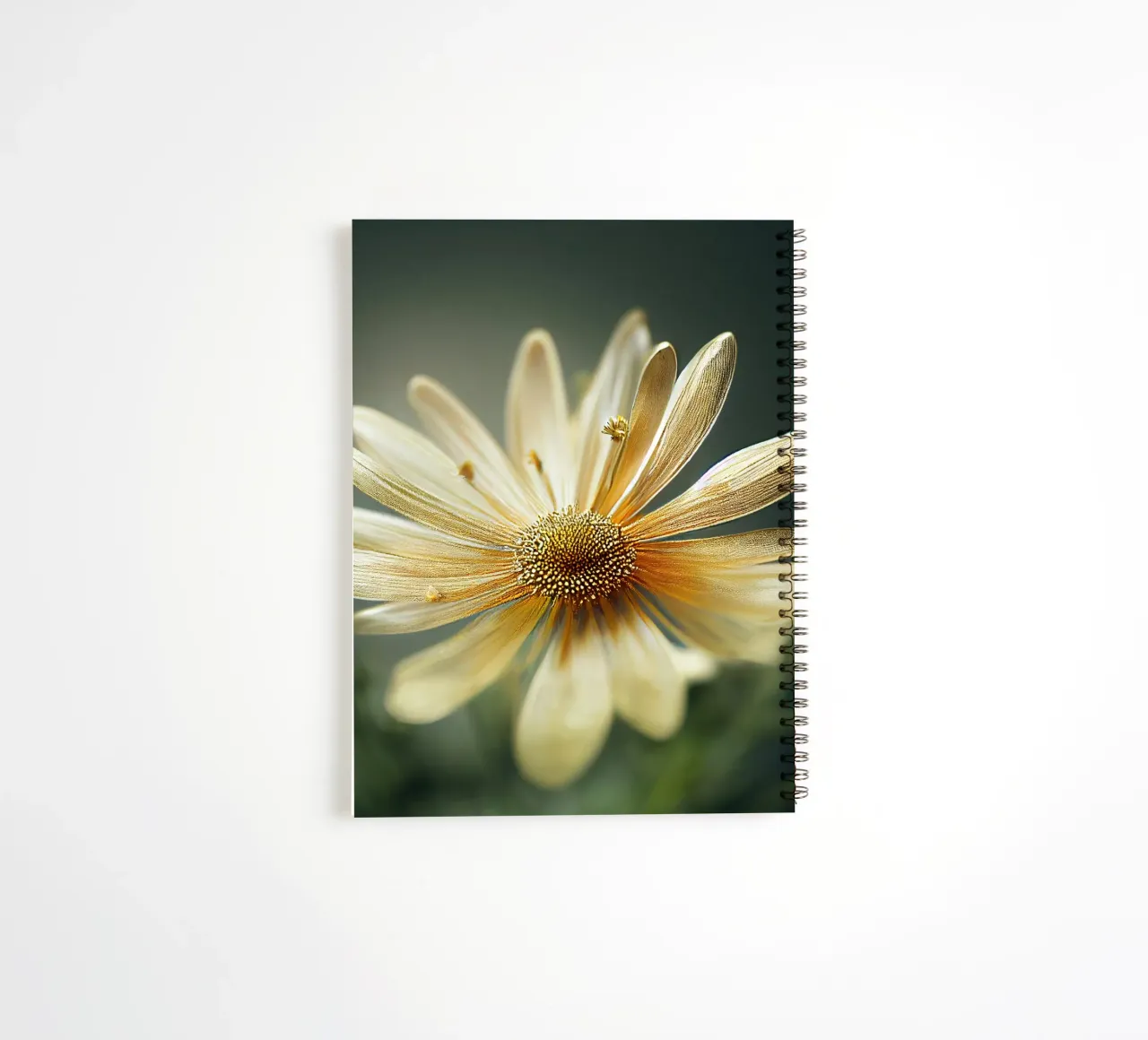 Macro Chamomile Flower spiral notebook by Bold Blooms