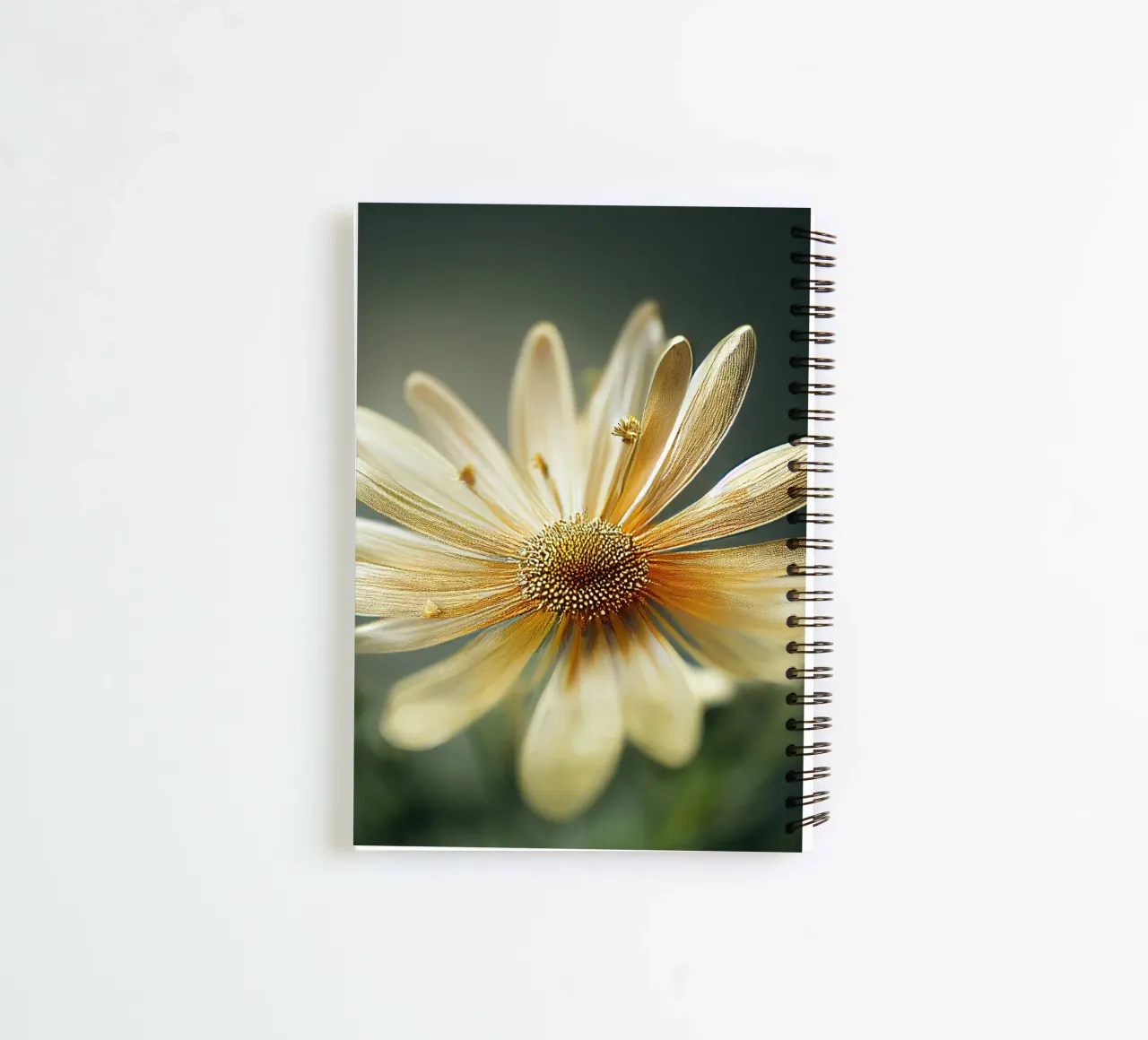 Macro Chamomile Flower spiral notebook by Bold Blooms