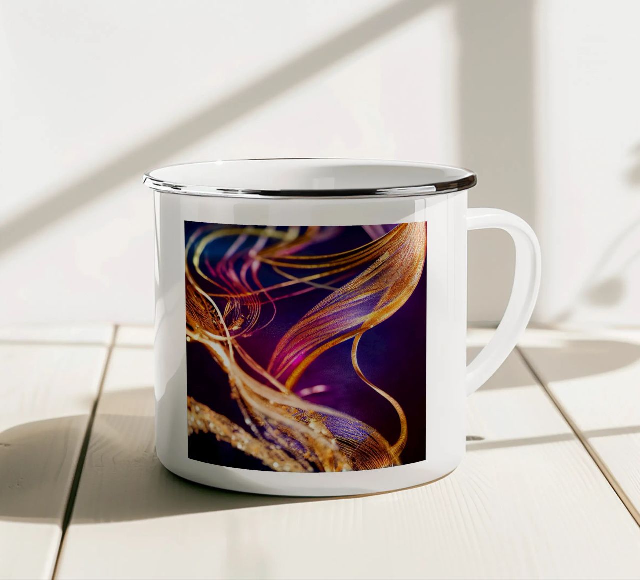 Fiore Macro Chandramallika tazza in smalto da Bold Blooms