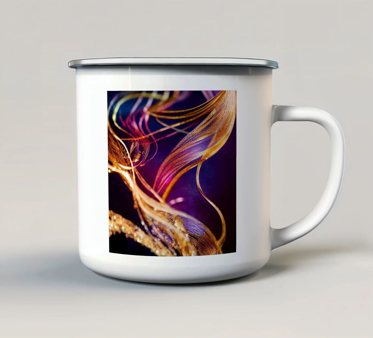 Fiore Macro Chandramallika tazza in smalto da Bold Blooms