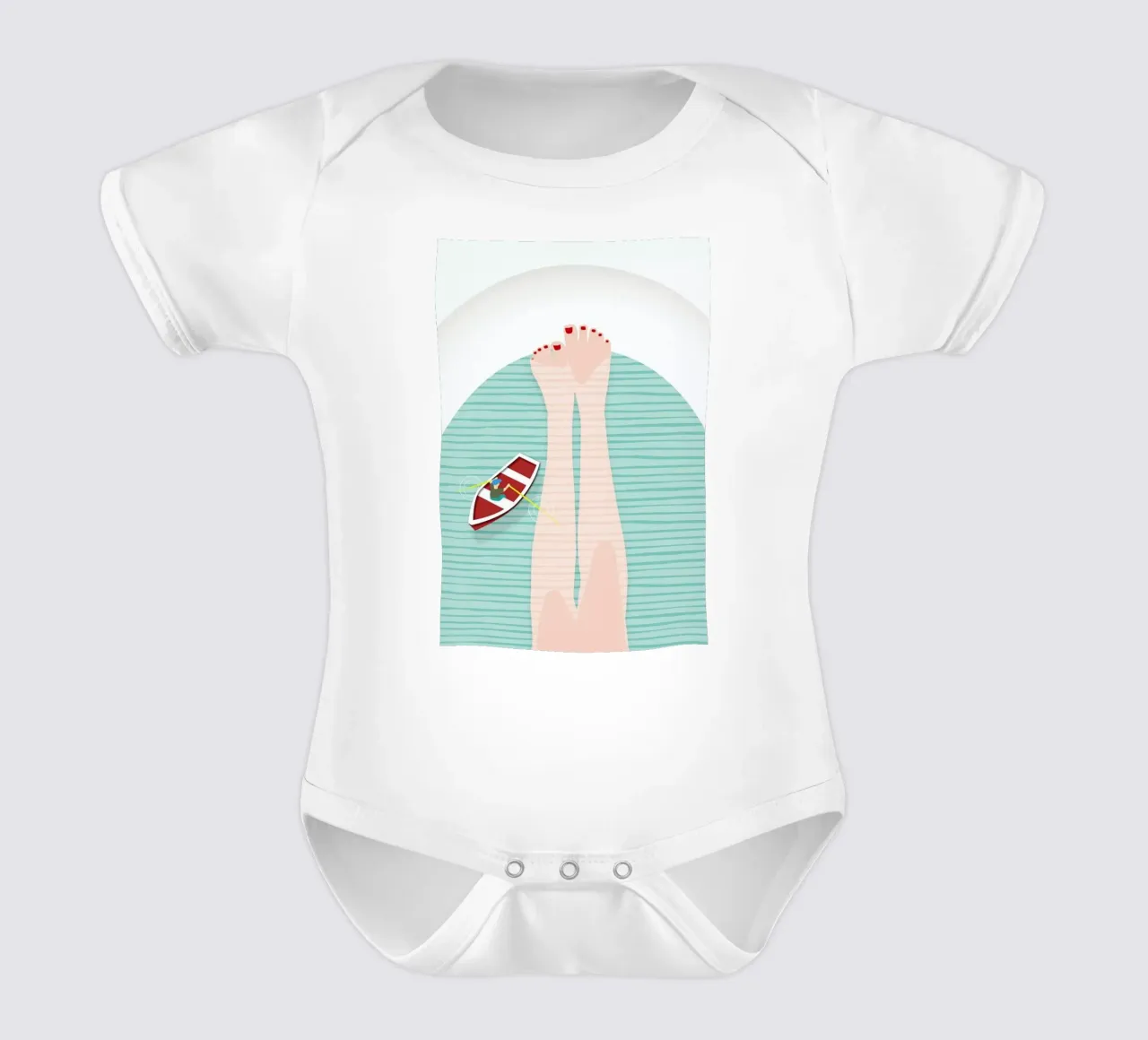 Badewanne short-sleeve baby romper by Amy & Kurt