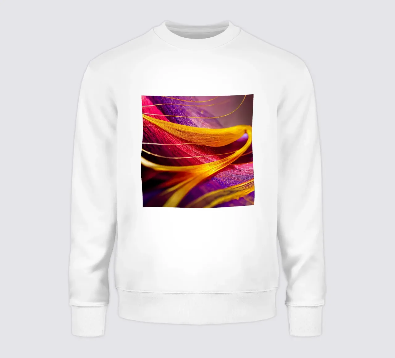 Macro Cobra Flor de azafrán sudadera de Bold Blooms