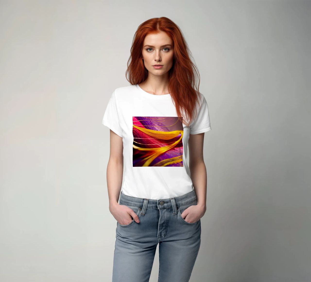 Macro Cobra Saffron Flower t-shirt da Bold Blooms