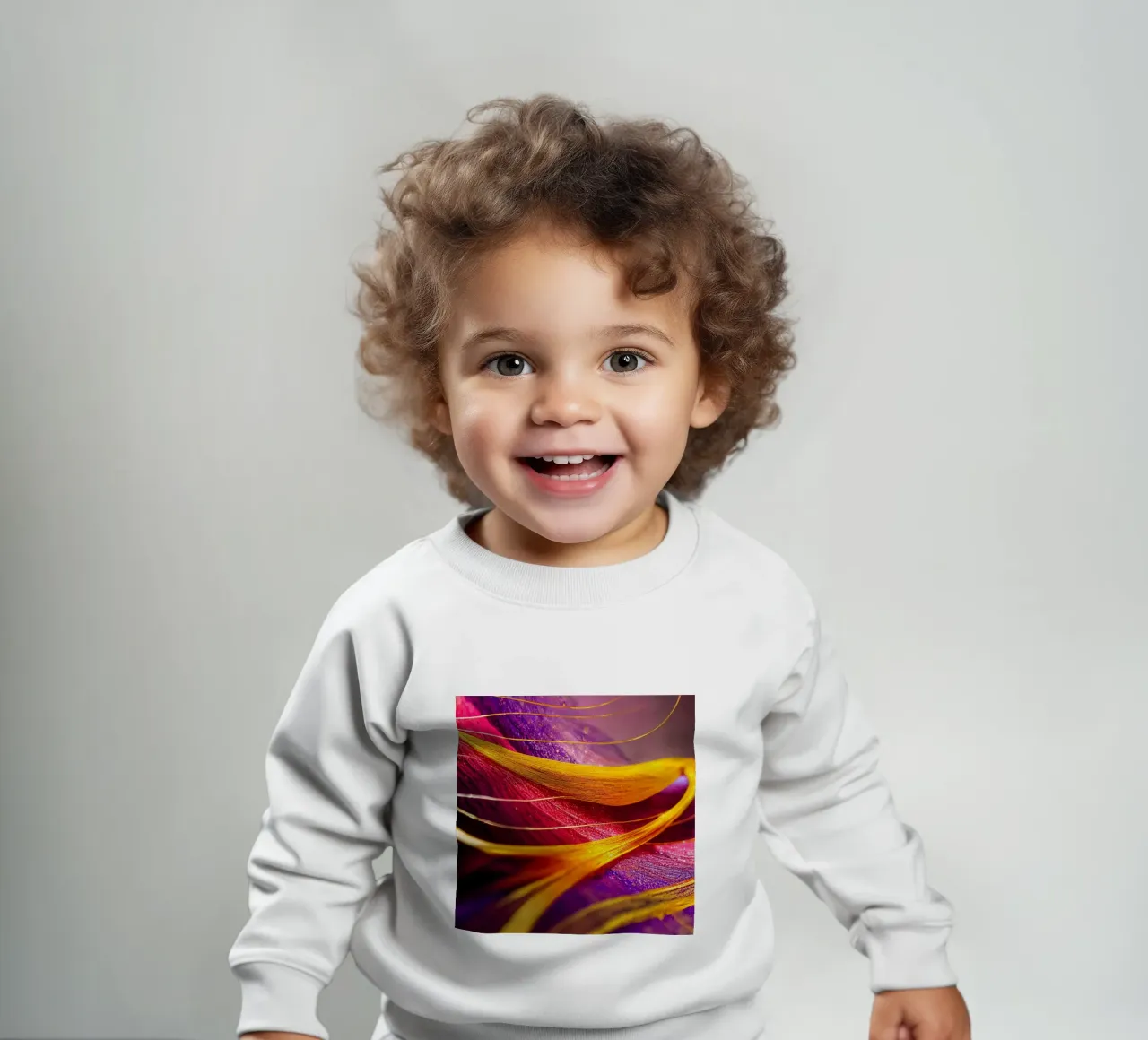 Makrokobra Safranblüte Baby Sweatshirt von Bold Blooms