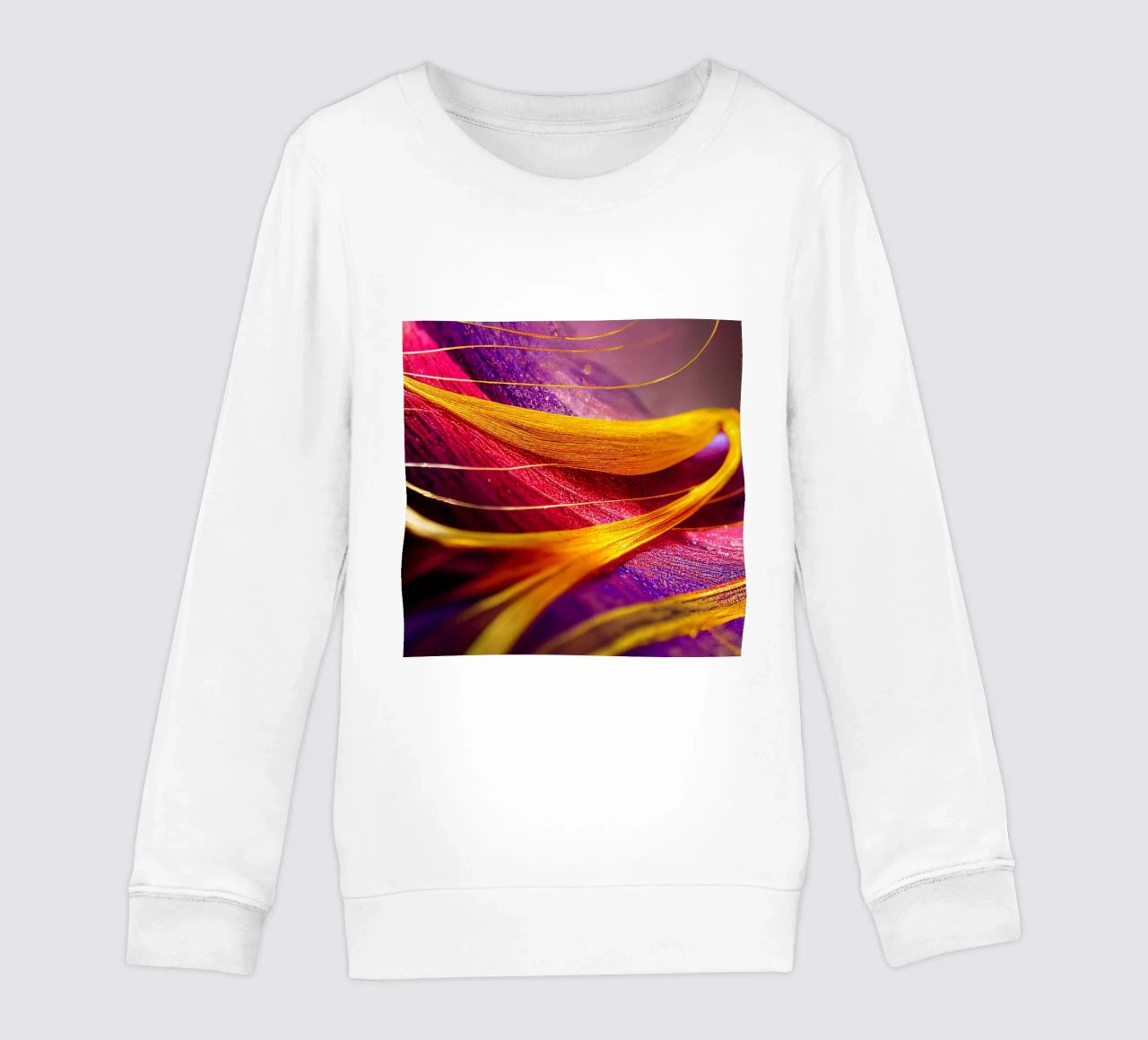 Macro Cobra Saffron Flower felpa bambino da Bold Blooms