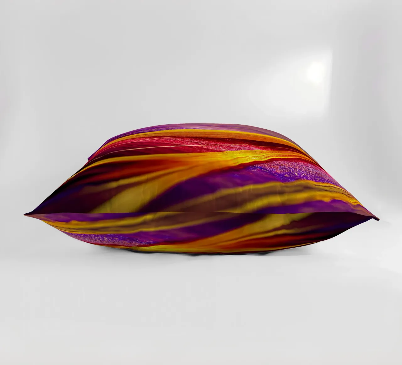 Macro Cobra Saffron Flower decorative cushion by Bold Blooms