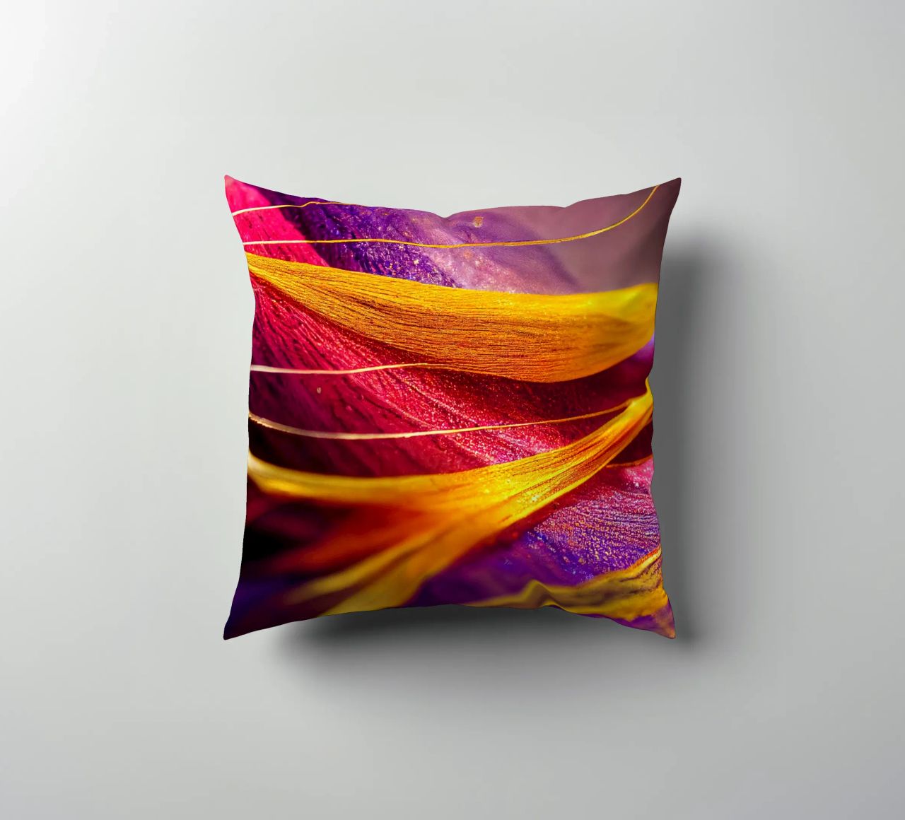 Macro Cobra Saffron Flower cuscino da Bold Blooms