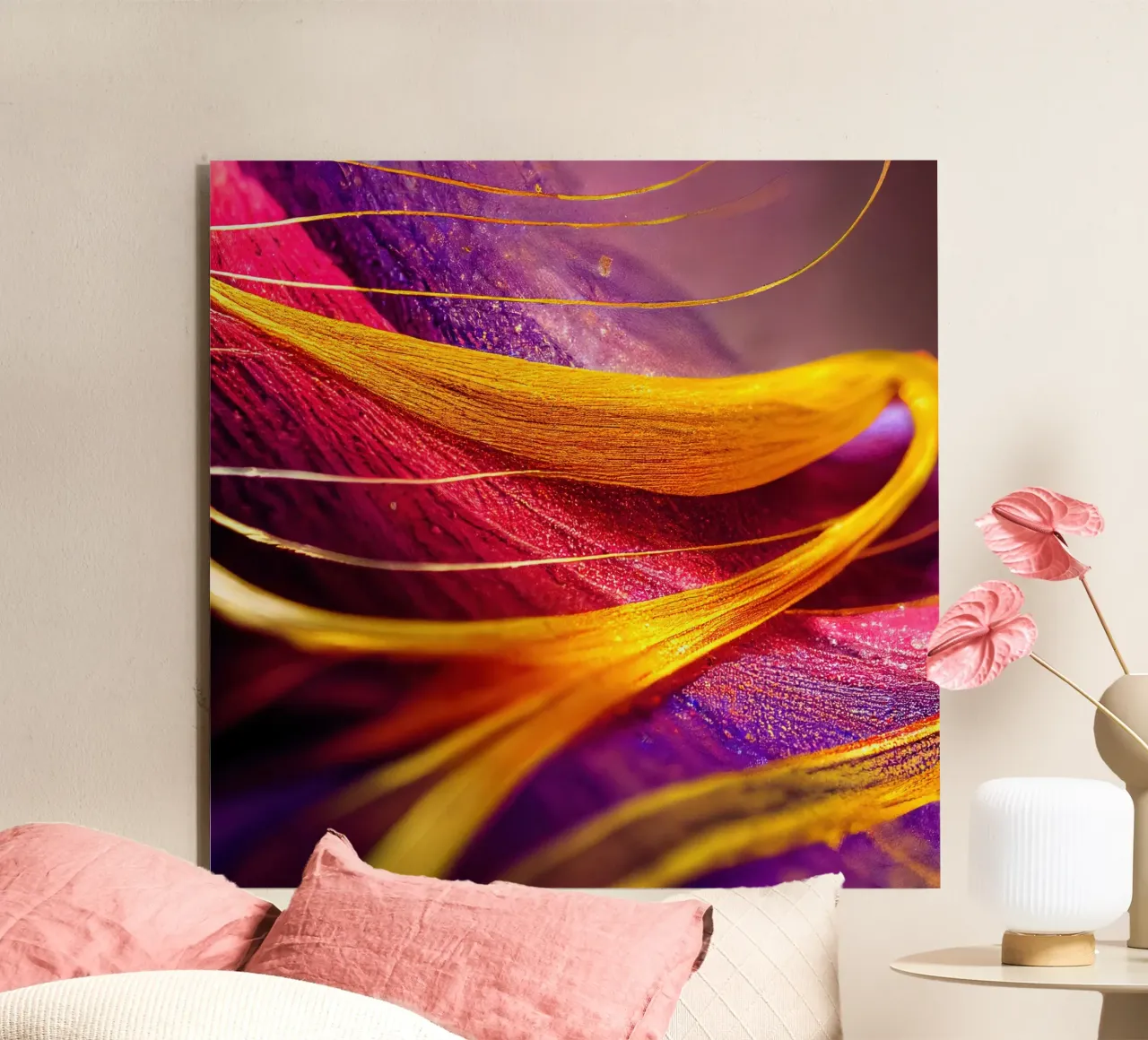 Macro Cobra Saffron Flower alluminio dibond da Bold Blooms