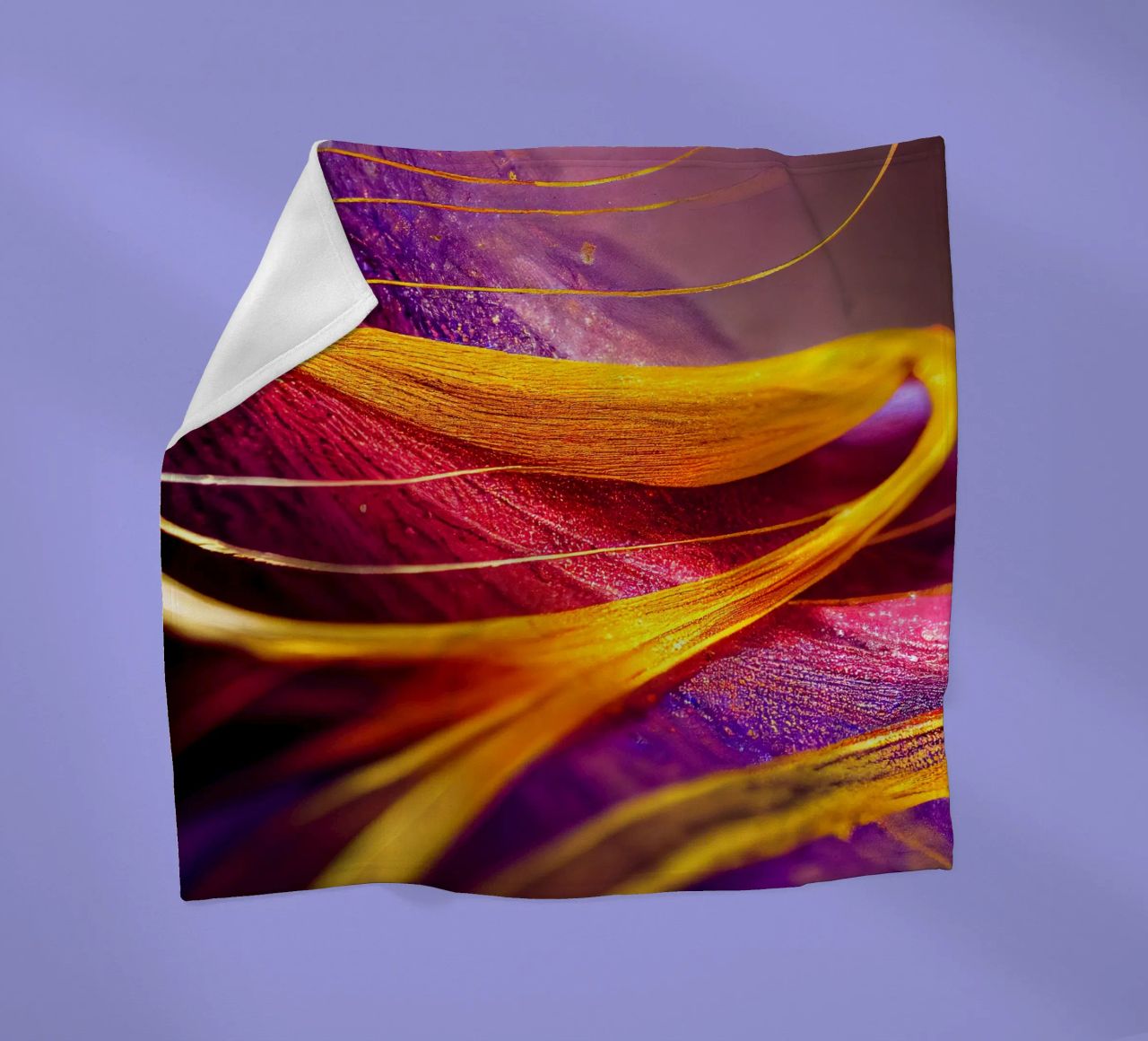 Macro Cobra Saffron Flower coperta in pile da Bold Blooms