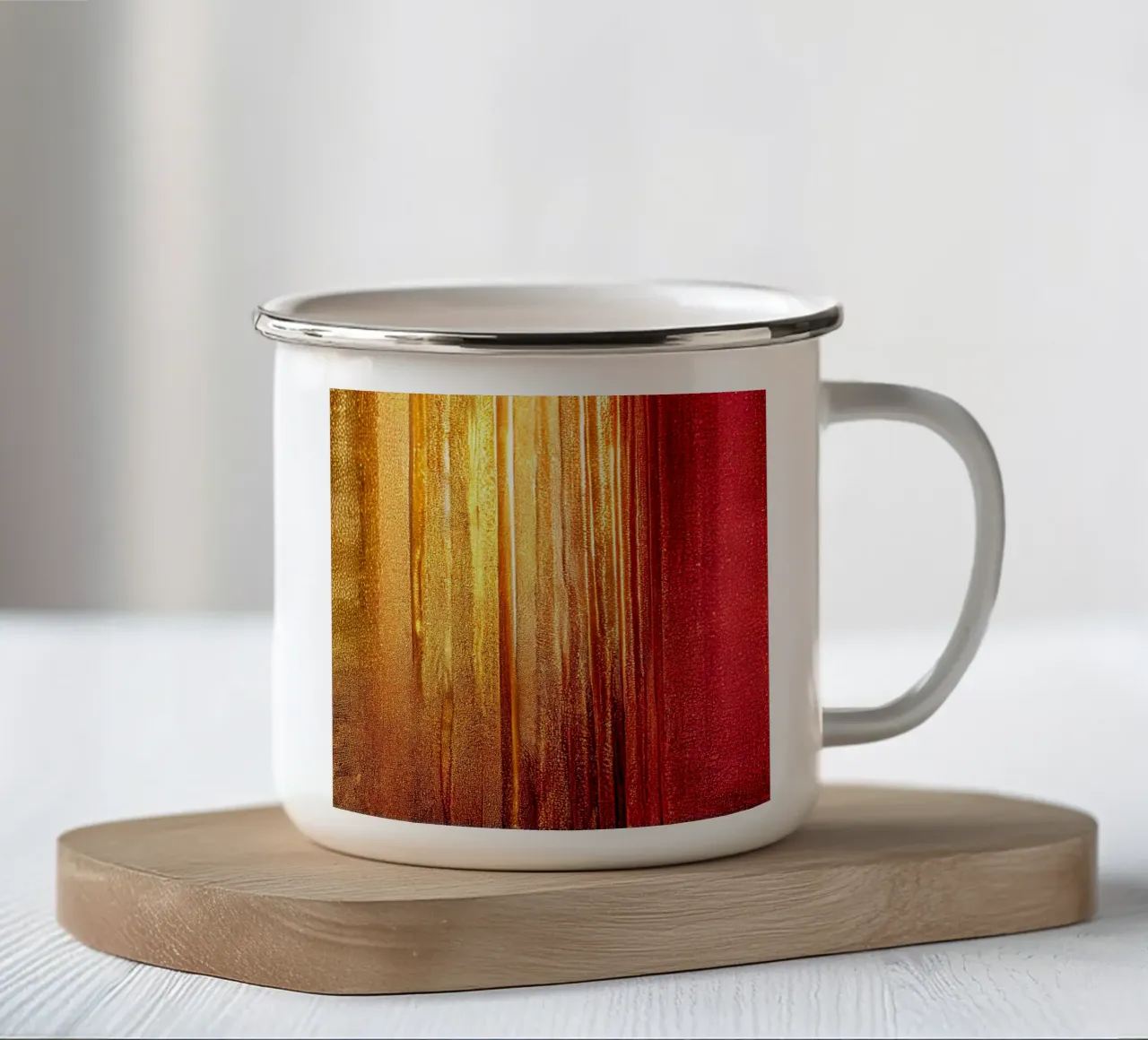 Macro Cresta de gallo Flor taza de esmalte de Bold Blooms