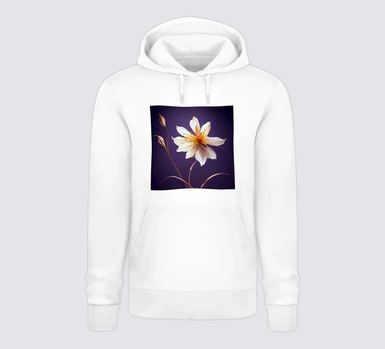 Macro fiore di aquilegia felpa con cappuccio da Bold Blooms