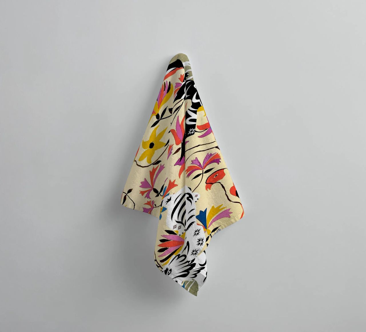 Yin Yang, Tiger Wildlife Forest Jungle Botanical Nature serviette de bain de 83oranges