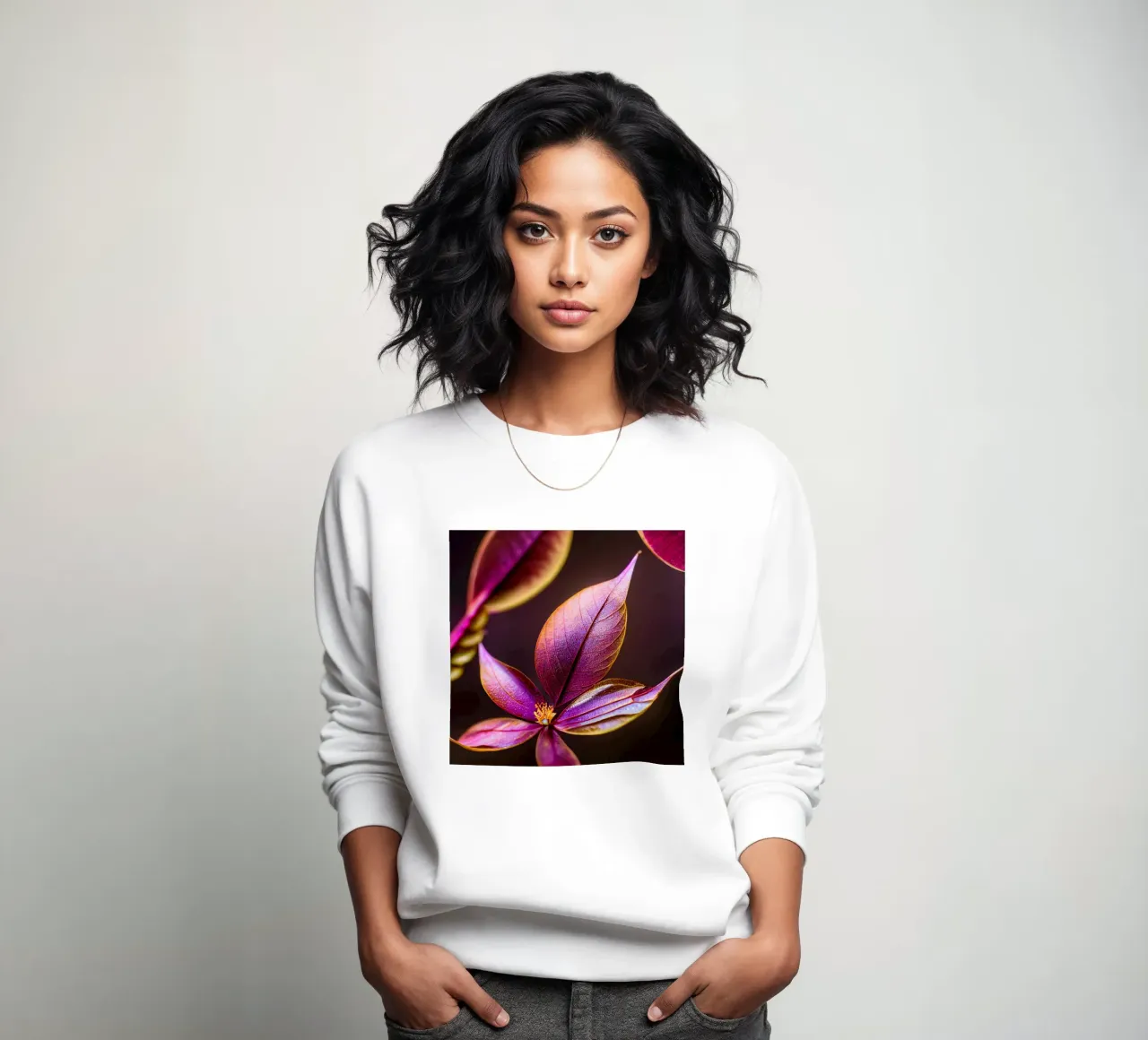 Macro Flor de mirto común sudadera de Bold Blooms