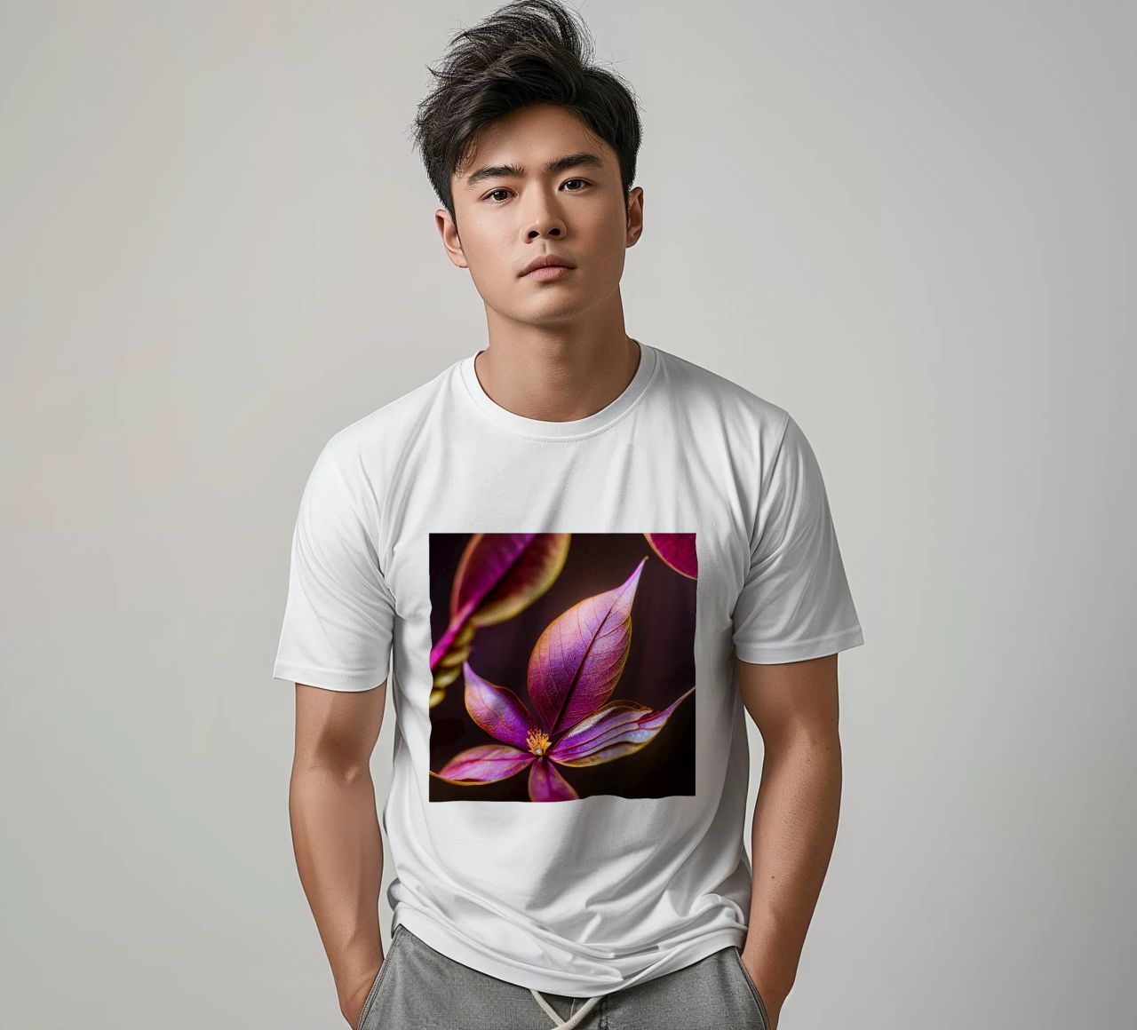 Macro Fiore di mirto comune t-shirt da Bold Blooms