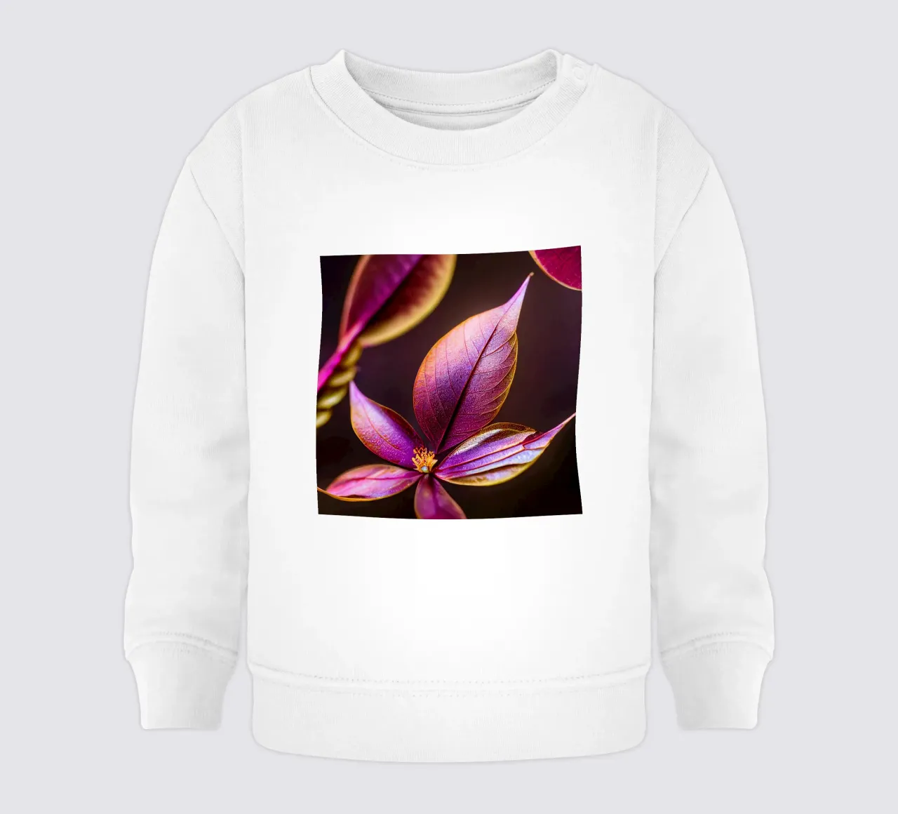 Macro Flor de mirto común sudadera de bebé de Bold Blooms